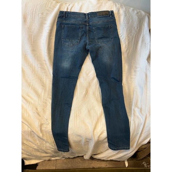 Cut & Sew Straight Leg Blue Jeans Mens 34x32 - Picture 3 of 3